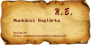 Munkácsi Boglárka névjegykártya